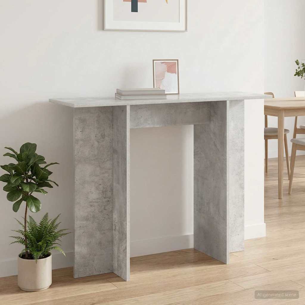 Console Table Concrete Grey 100 x 30 x 75 cm Engineered Wood
