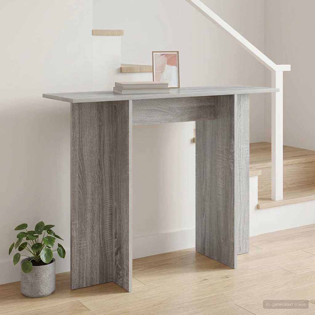 Console Table Grey Sonoma 100 x 30 x 75 cm Engineered Wood