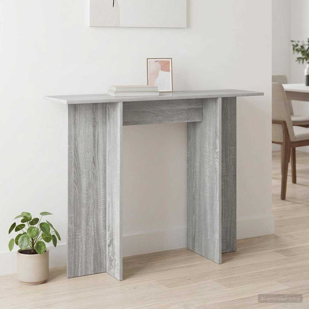 Console Table Grey Sonoma 100 x 30 x 75 cm Engineered Wood
