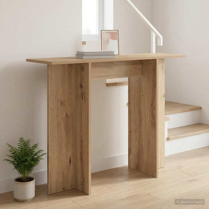 Console Table Artisan Oak 100 x 30 x 75 cm Engineered Wood