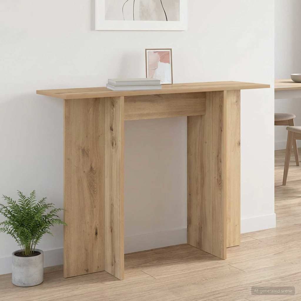 Console Table Artisan Oak 100 x 30 x 75 cm Engineered Wood