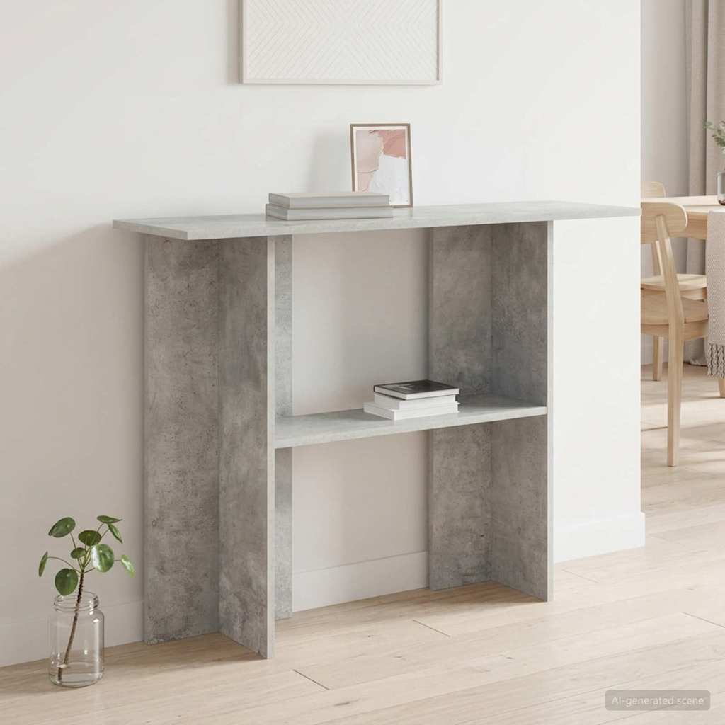 Console Table Concrete Grey 100 x 30 x 75 cm Engineered Wood
