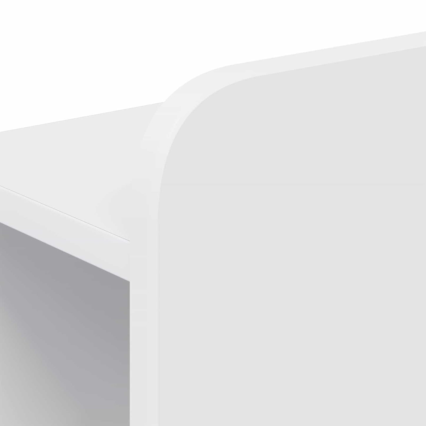 Headboard Cabinet with Storage High Gloss White Engineered Wood