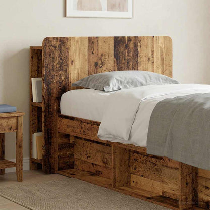 Headboard Cabinet with Storage Old Wood Engineered Wood