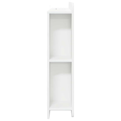 Headboard Cabinet with Storage High Gloss White Engineered Wood