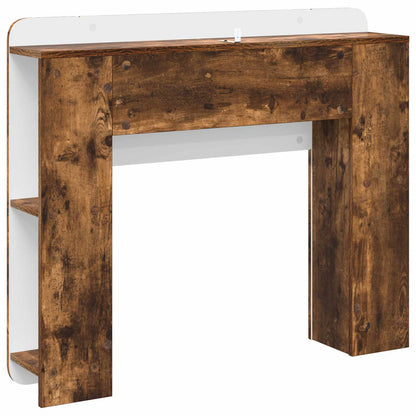 Headboard Cabinet with Storage Smoked Oak Engineered Wood