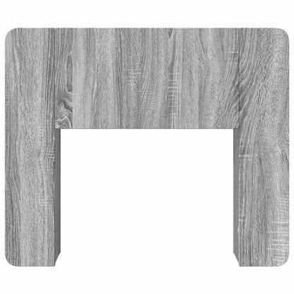 Headboard Cabinet with Storage Grey Sonoma Engineered Wood