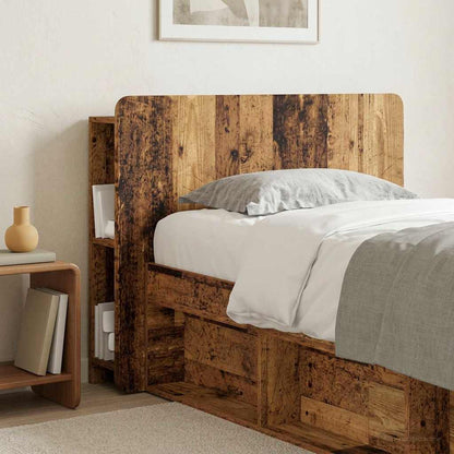 Headboard Cabinet with Storage Old Wood Engineered Wood