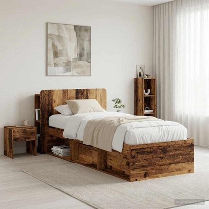 Headboard Cabinet with Storage Old Wood Engineered Wood