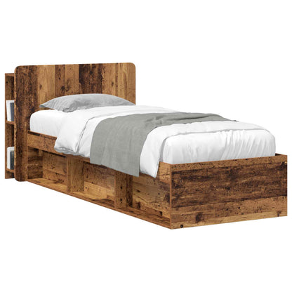 Headboard Cabinet with Storage Old Wood Engineered Wood