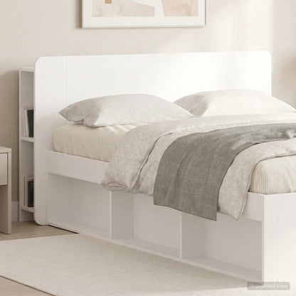 Headboard Cabinet White 135 x 18.5 x 80 cm Engineered Wood