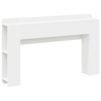 Headboard Cabinet White 135 x 18.5 x 80 cm Engineered Wood