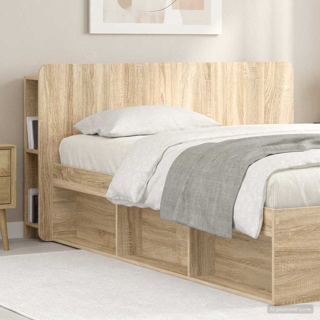 Headboard Cabinet with Storage Sonoma Engineered Wood