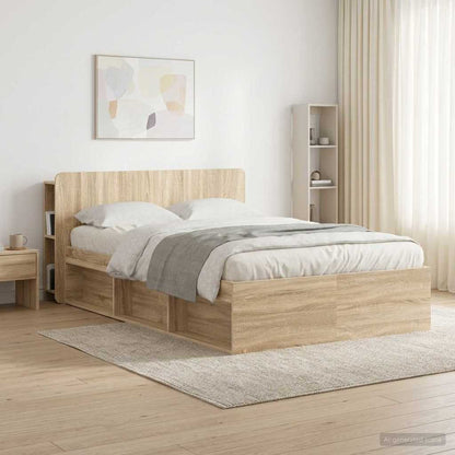 Headboard Cabinet with Storage Sonoma Engineered Wood
