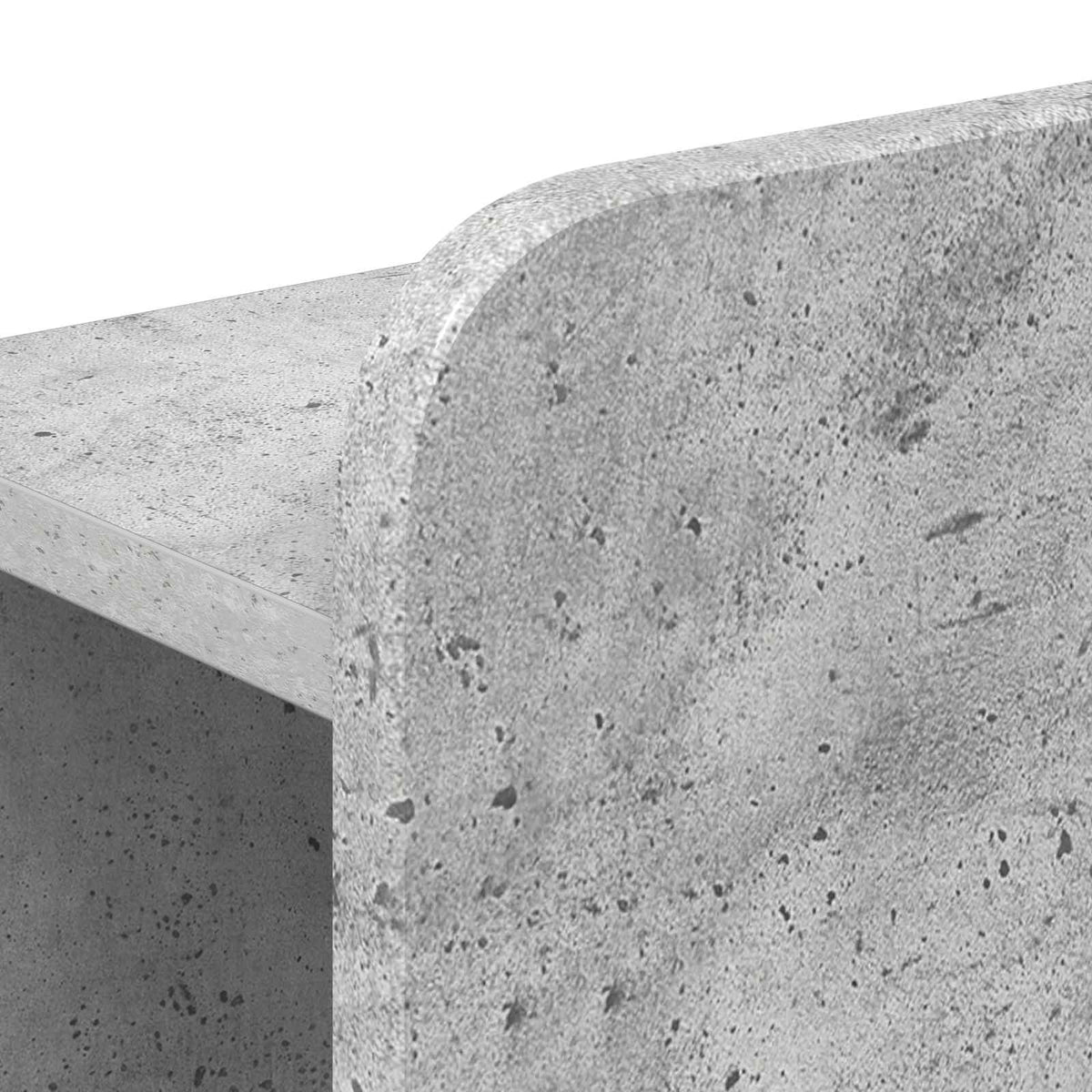 Headboard Cabinet with Storage Concrete Grey Engineered Wood