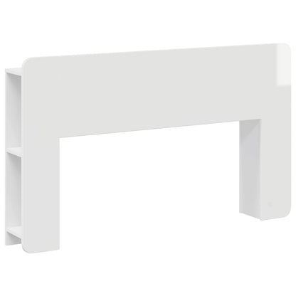 Headboard Cabinet with Storage White Engineered Wood