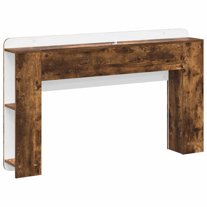 Headboard Cabinet with Storage Smoked Oak Engineered Wood