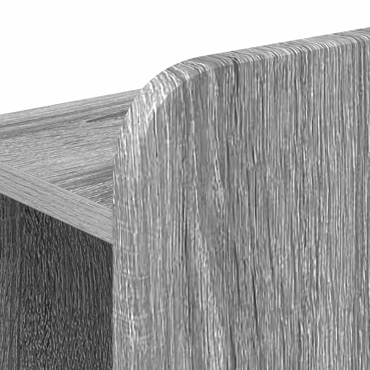 Headboard Cabinet with Storage Grey Sonoma Engineered Wood