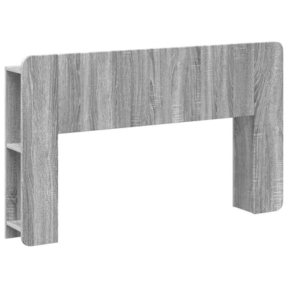 Headboard Cabinet with Storage Grey Sonoma Engineered Wood