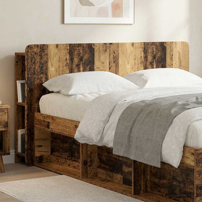 Headboard Cabinet with Storage Old Wood Engineered Wood