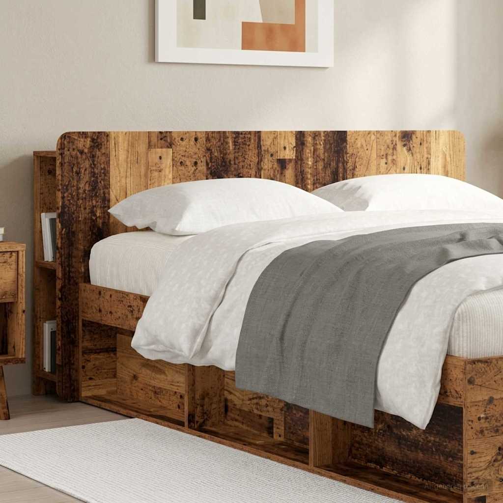 Headboard Cabinet with Storage Old Wood Engineered Wood