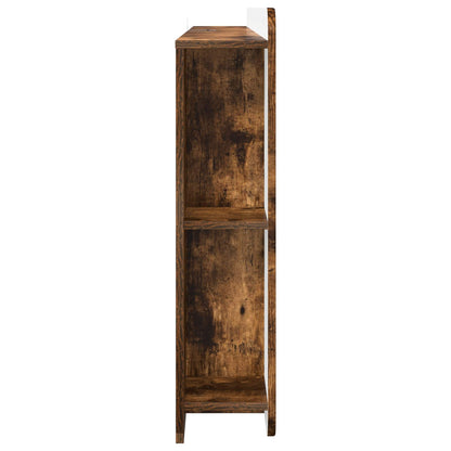 Headboard Cabinet with Storage Smoked Oak Engineered Wood
