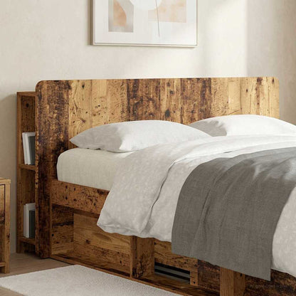 Headboard Cabinet with Storage Old Wood Engineered Wood