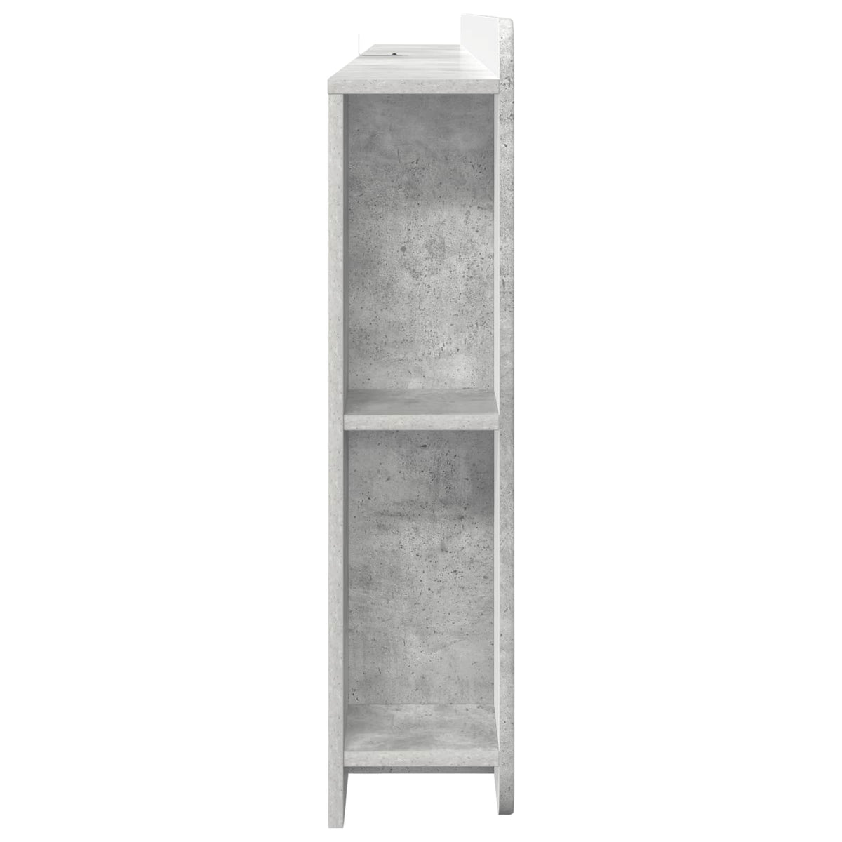 Headboard Cabinet with Storage Concrete Grey Engineered Wood