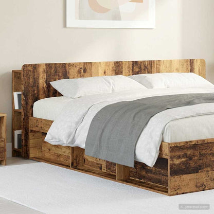 Headboard Cabinet with Storage Old Wood Engineered Wood