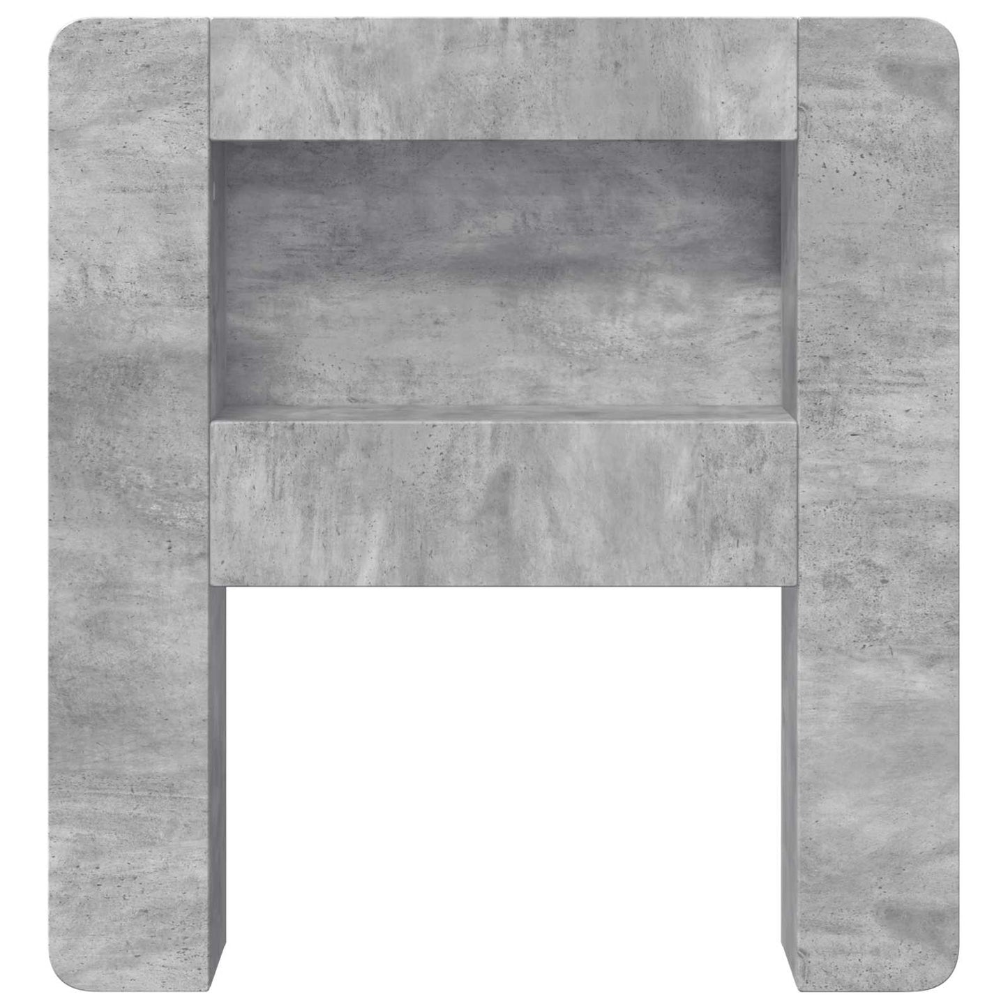 Headboard Cabinet with Storage Concrete Grey Engineered Wood