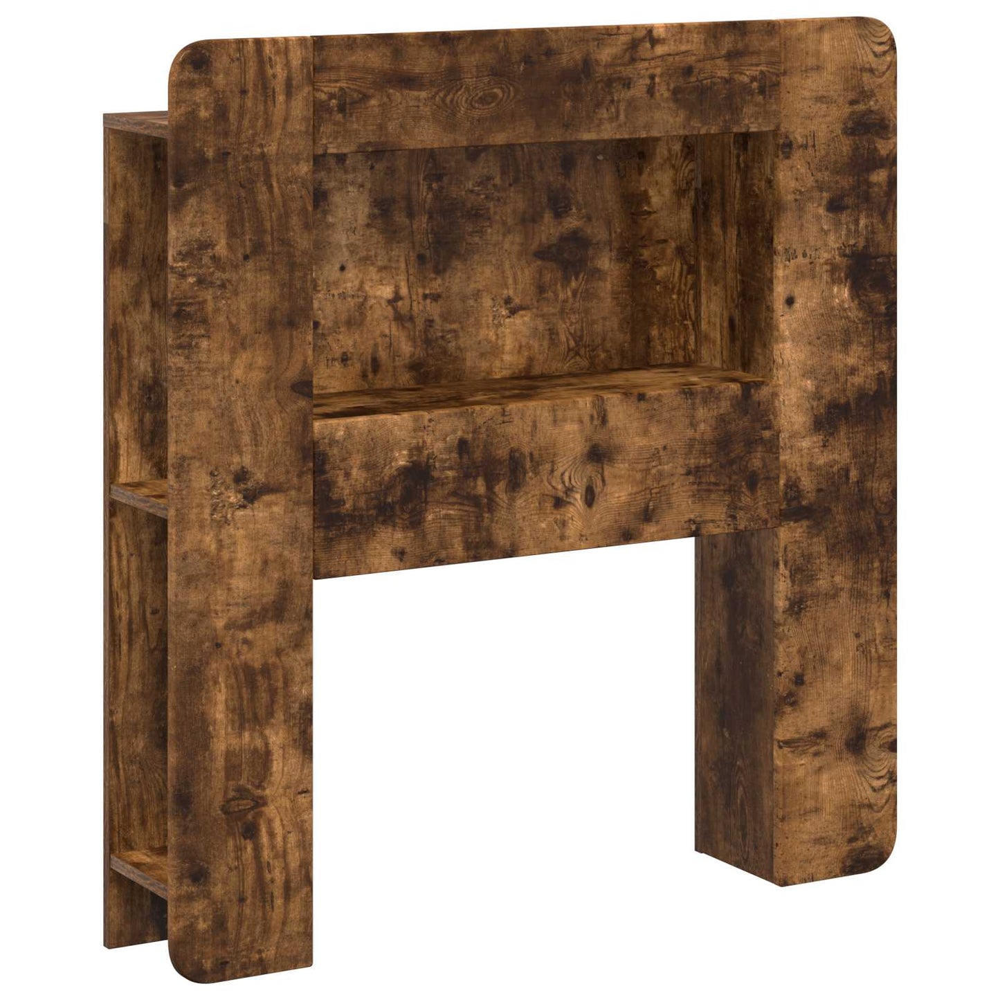Headboard Cabinet with Storage Smoked Oak Engineered Wood