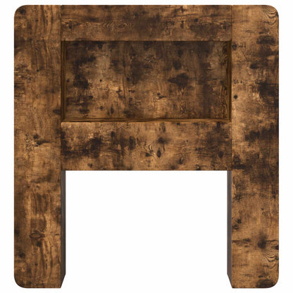 Headboard Cabinet with Storage Smoked Oak Engineered Wood