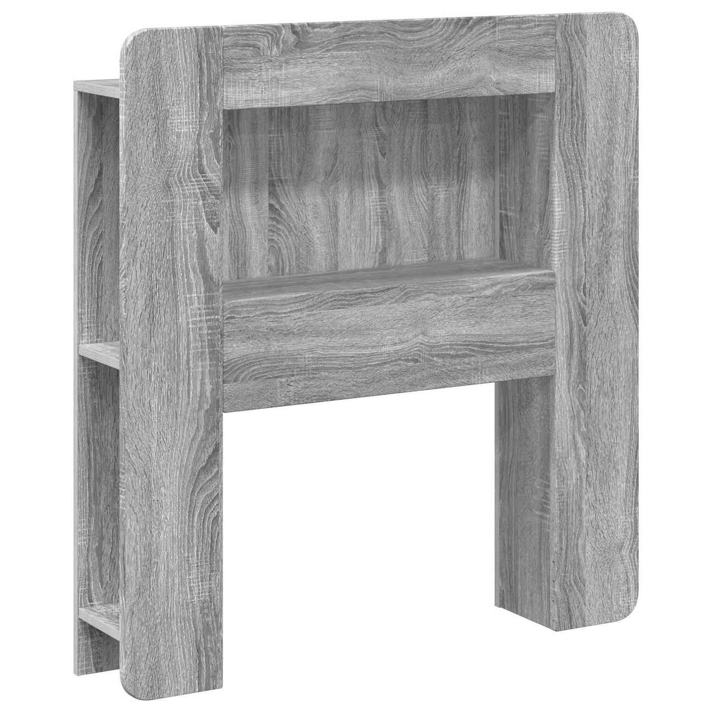Headboard Cabinet with Storage Grey Sonoma Engineered Wood