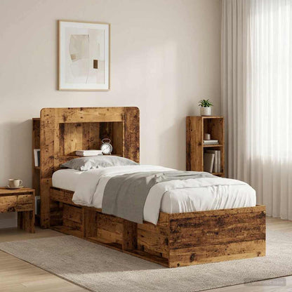 Headboard Cabinet with Storage Old Wood Engineered Wood