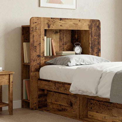 Headboard Cabinet with Storage Old Wood Engineered Wood