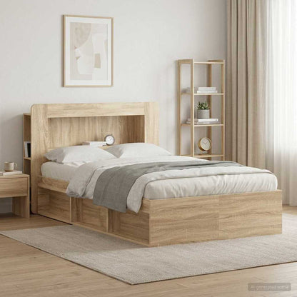 Headboard Cabinet with Storage Sonoma Oak Engineered Wood