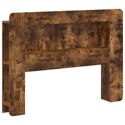 Headboard Cabinet with Storage Smoked Oak Engineered Wood