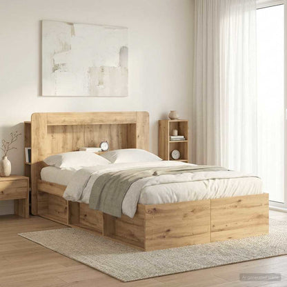Headboard Cabinet Artisan Oak 100 cm Engineered Wood