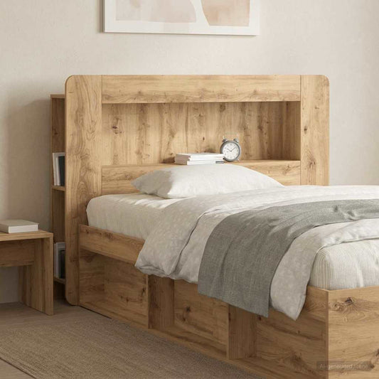 Headboard Cabinet Artisan Oak 100 cm Engineered Wood