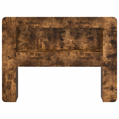 Headboard Cabinet with Storage Smoked Oak Engineered Wood