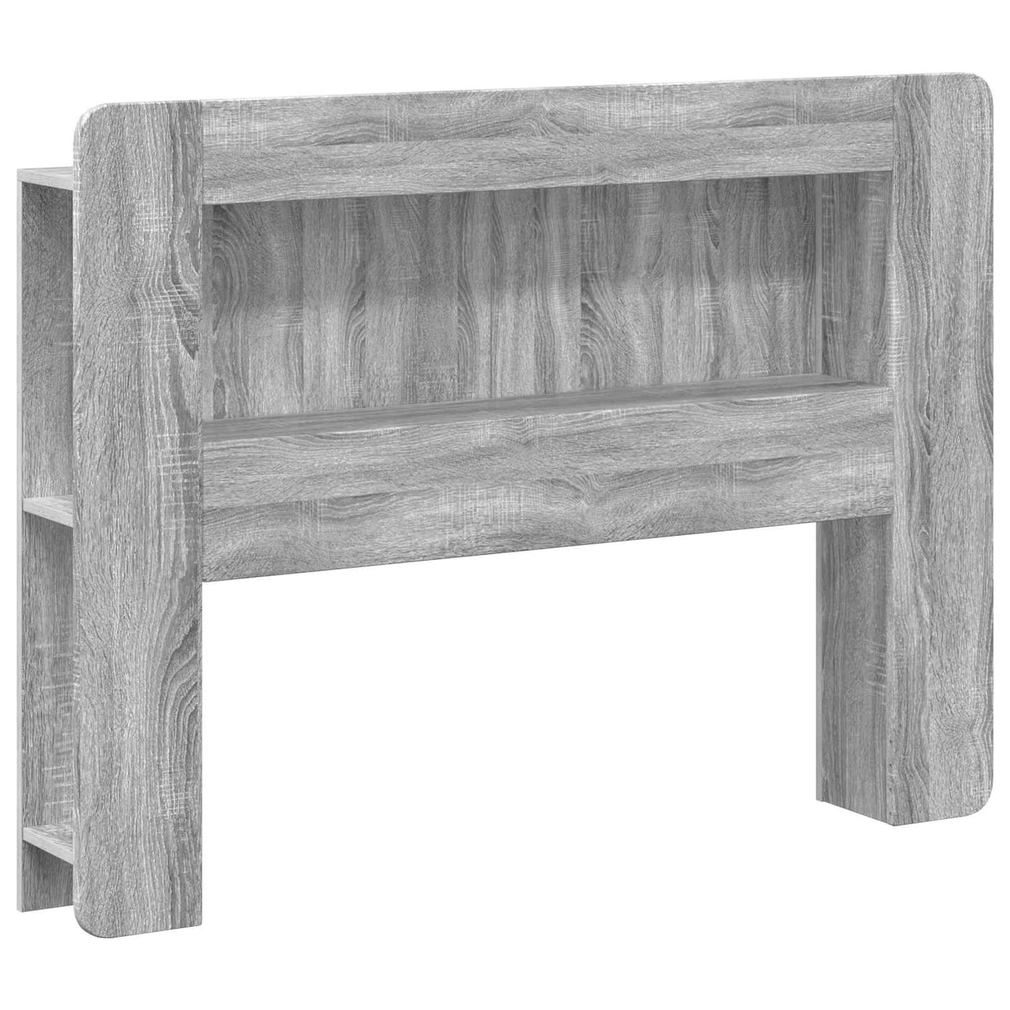 Headboard Cabinet with Storage Grey Sonoma Engineered Wood