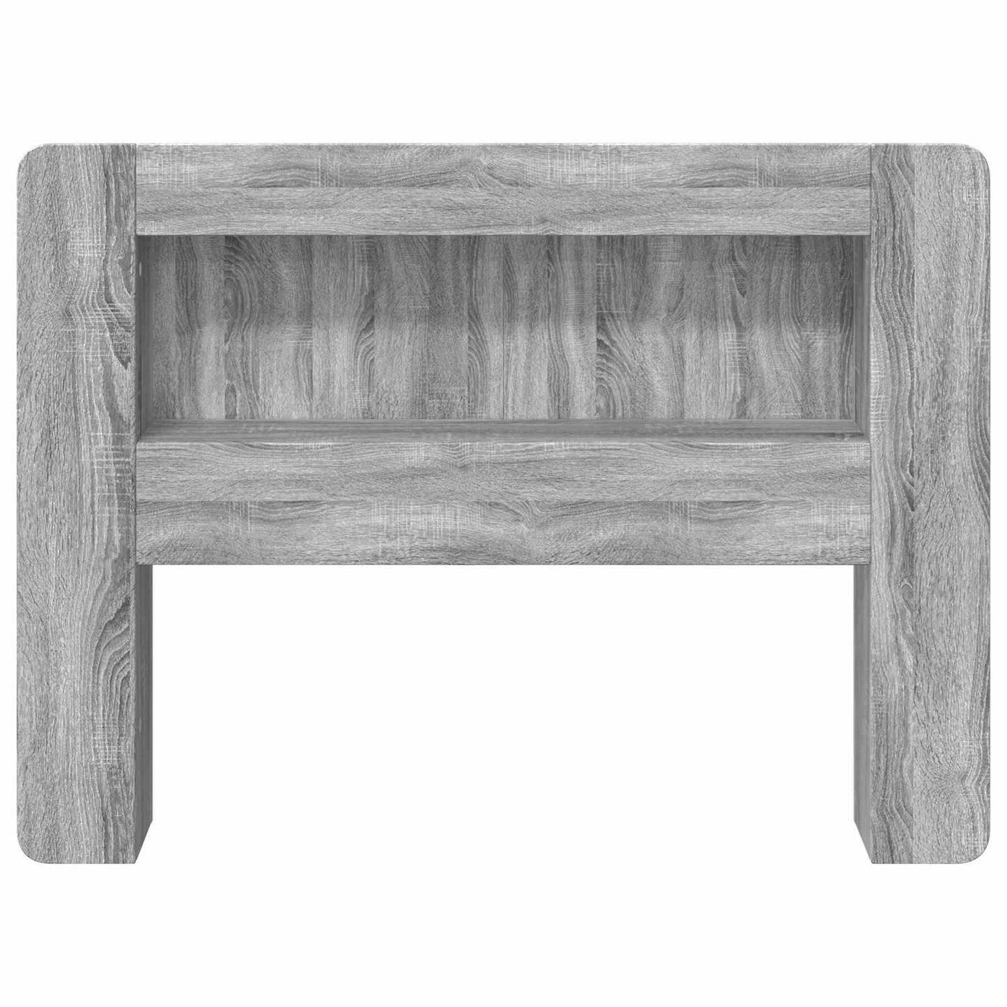 Headboard Cabinet with Storage Grey Sonoma Engineered Wood