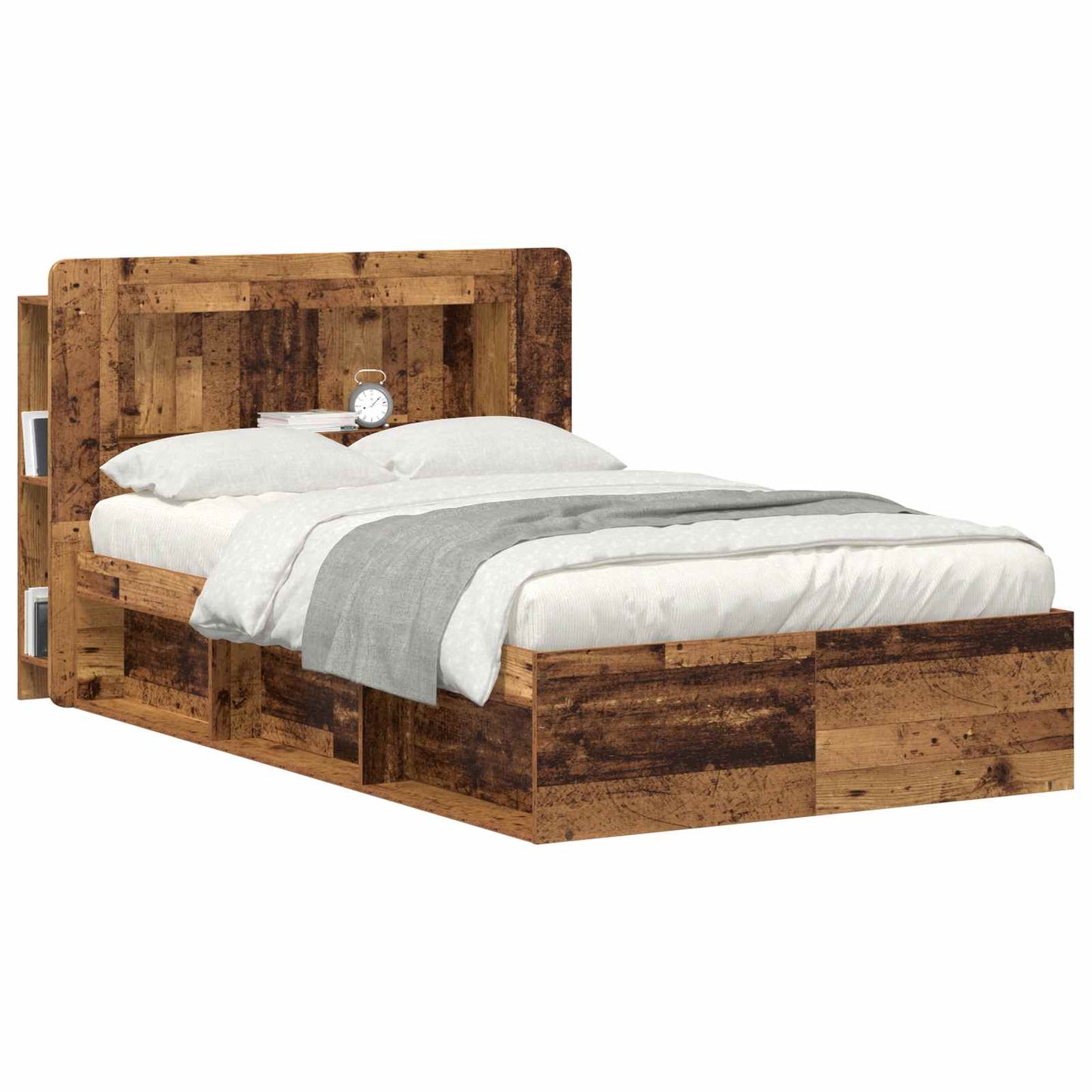 Headboard Cabinet with Storage Old Wood Engineered Wood