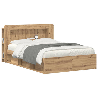 Headboard Cabinet with Storage Artisan Oak Engineered Wood