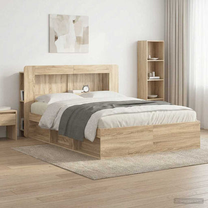 Headboard Cabinet with Storage Sonoma Oak Engineered Wood