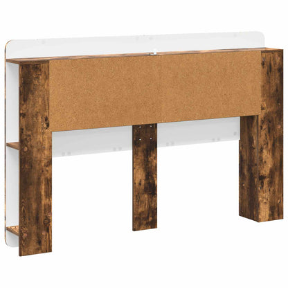 Headboard Cabinet with Storage Smoked Oak Engineered Wood