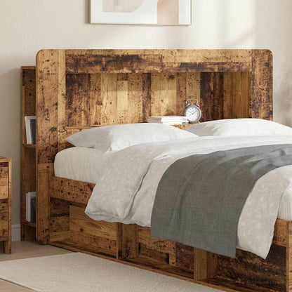 Headboard Cabinet with Storage Old Wood Engineered Wood