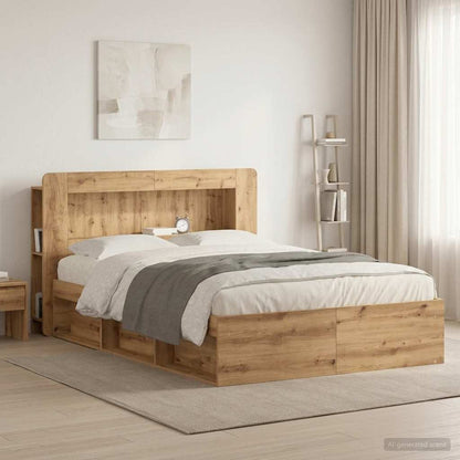 Headboard Cabinet Artisan Oak 160 cm Engineered Wood
