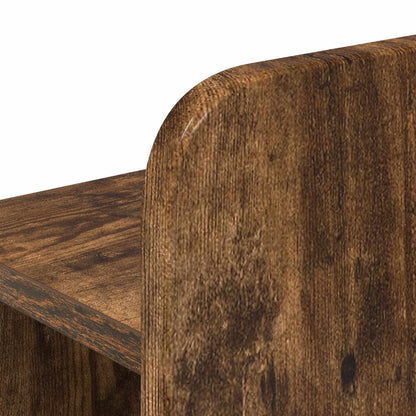 Headboard Cabinet with Storage Smoked Oak 215 x 18.5 x 100 cm