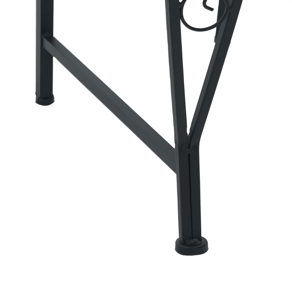 Tree Bench 4-Seater 160 x 80 x 89 cm Steel Black Half-round